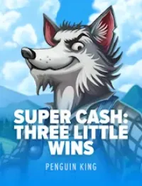 super cash three little wins slot logo